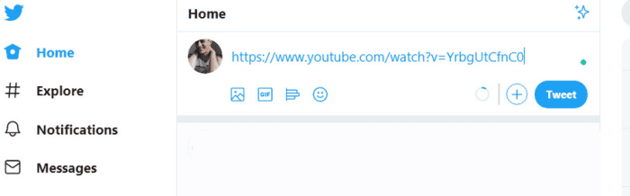 how to embed a youtube video on twitter